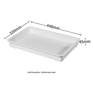 Plateaux de levage et de stockage empilables en plastique blanc robuste avec couvercles pour boulangeries commerciales - Product Image 2
