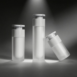 Flacon cosmétique rechargeable sans air antidérapant de 30 ml, 50 ml, 80 ml, 100 ml, 120 ml avec pulvérisateur pour crème - Product Image 2