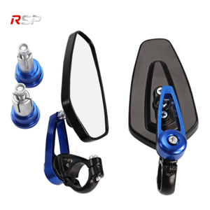 Rétroviseur de moto pliable CNC <span class=keywords><strong>en</strong></span> alliage d'aluminium avec verre bleu, rétroviseur de guidon universel pour scooter et vélo électrique - Product Image 1