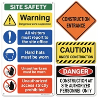 Señales de Seguridad para la Construcción, Señales de Advertencia de Seguridad en el Sitio de Trabajo, Señales de Peligro y Precaución, Señales Personalizadas de Aluminio y PVC para Obras de Construcción