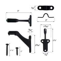 Support de main courante robuste pour escalier, fixation murale, quincaillerie d'escalier avec vis de montage