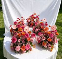 Centro de Mesa de Bolas de Flores Rojas Artificiales Realistas Hechas a Mano de 80/70/60/50/40/30 cm para Bodas, Año Nuevo, Día de la Madre y Eventos
