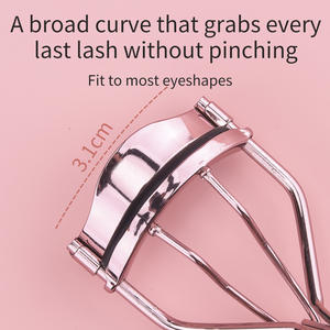 2024 nuevo rizador de pestañas rosa brillante Rift Instant Lashes Curler con almohadillas de repuesto de silicona - Product Image 3