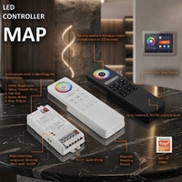 Contrôleur de variateur LED PWM sans fil intelligent 5-en-1 Tuya WiFi Zigbee 3.0 RF, développé en interne, avec une charge maximale de 960W et une garantie de 3 ans
