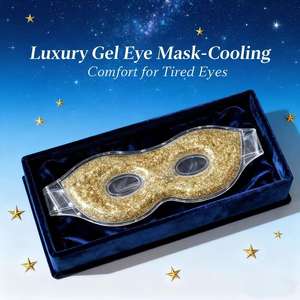 <span class=keywords><strong>Masque</strong></span> oculaire HANERSHI multi-usages, relaxant, rafraîchissant, luxueux, super doux, avec sangle élastique, gel glacé pailleté, anti-rides, anti-cernes - Product Image 4