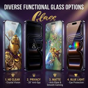 Factory Wholesale 9H 2.5D Anti-explosion OG Glass Screen Protector for <strong>iphone</strong> 15 16 17 18 Pro Max Fold Easy Installation Frame - Product Image 5