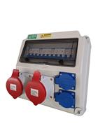 Caja de Conexión Industrial Portátil IP67 Impermeable 16A 32A CEE/IEC, Caja de Distribución de Energía para Obras de Construcción en Exteriores