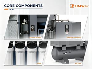 Compresor de Aire Industrial de 15kw, Compresor de Aire de Tornillo de Alta Presión de 16 Bares y 380v para Plantas de Pintura por Pulverización - Product Image 4