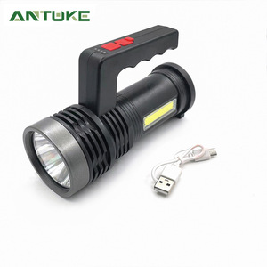 Lampe de poche Led rechargeable P500, avec éclairage latéral Cob, projecteur extérieur, batterie intégrée, en alliage d'aluminium - Product Image 2