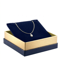 Boîte rigide en papier avec couvercle et base amovibles, en cuir PU, pour bijoux, avec insert en velours, pour bague, pendentif, boîte cadeau, logo personnalisé