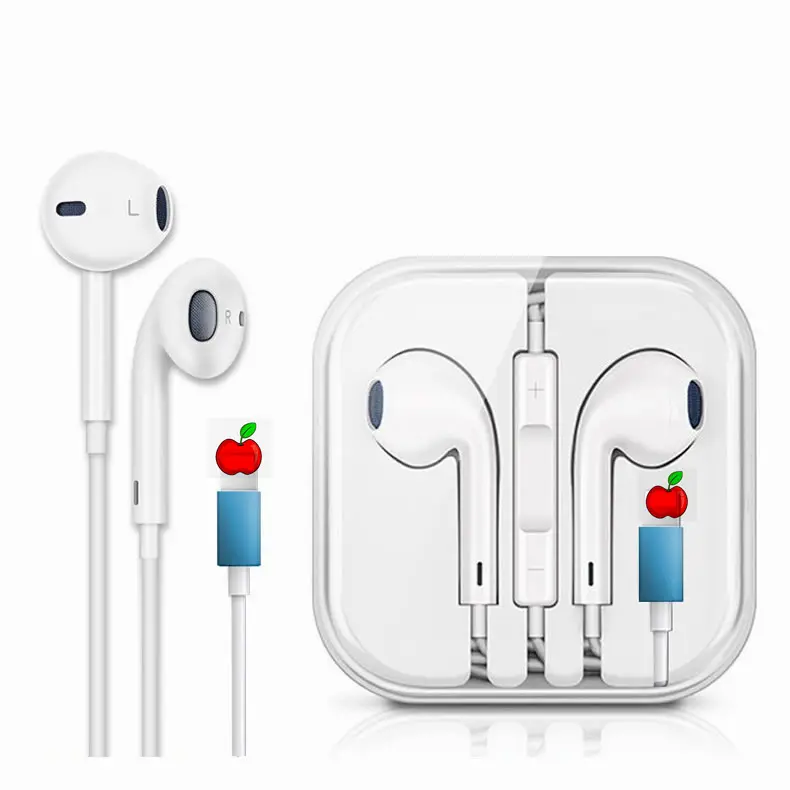 Cep telefonu kulaklık el ücretsiz kulaklık bluetooth mikrofon için iphone 7 8 x için aydınlatma apple