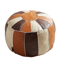 Pouf de salon moderne en cuir marocain avec rangement, style futon, Louisdonne, direct usine, Tatami Splicing, tabouret à chaussures