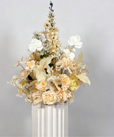 Ensemble de fleurs artificielles ChampagneSilk pour mariage, panneau de bienvenue, arrangement de vase, décoration de toile de fond pour cérémonie et réception de mariage, vente en gros