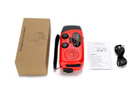 Radio d'urgence à manivelle solaire 3 modes (AM/FM/WB) avec lampe torche LED et chargeur de téléphone, faible MOQ, prête à être expédiée en gros