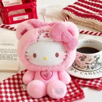 Nuevo Lanzamiento: Muñeca de Peluche de Vinilo de Hello Kitty de Sanrio en Pijama, Caja Sorpresa, Figuras Decorativas, Juguetes para Colgar en Bolsos