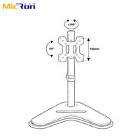 Soporte de Escritorio para Monitor Versátil con Capacidad de 8 kg, Rotación de 360 Grados, Inclinación de 90 Grados, VESA 100x100