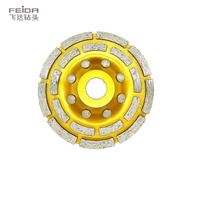 Disque abrasif personnalisé FEIDA OEM, dureté standard, meule diamantée pour meulage d'angle, grain 50, pour pierre, béton, céramique, métal