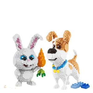 חיות כלב דינוזאור טירנוזאורוס אבני בניין סט ארנב פנדה קריקטורה לחיות מחמד לבני דגם Eduional צעצועים - Product Image 6