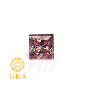 GRA Moissanite Princess Cut Loose Stone Cherry Blossom Pink 0.6ct-3ct Engagement Jewelry - Product Image 5