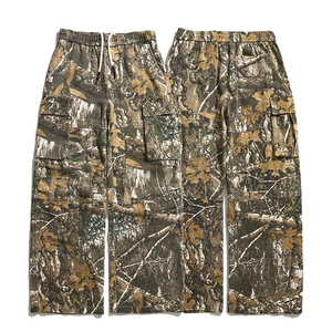 Wholesale Custom Logo Streetwear Vintage Washed Distressed Oversized Multi-Pocket Branch <strong>Camouflage</strong> Print <strong>Cargo</strong> <strong>Pants</strong> - Product Image 2