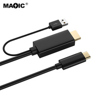 Kabel HDMI ke Type C 4K 60HZ Panjang 1.8M Kecepatan Tinggi untuk Monitor Laptop