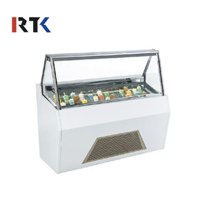 Ruitai Personalizado Venda Quente Universal 10 Barris Gelato Display Case <span class=keywords><strong>Ice</strong></span> <span class=keywords><strong>Cream</strong></span> Mergulhando Gabinete - Product Image 4