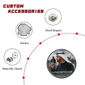 Imán de esmalte con retrato del líder de los Emiratos Árabes Unidos, Mohamed Bin Zayed, personalizado, pegatina para teléfono, insignia, equipo de respuesta rápida en línea - Product Image 2