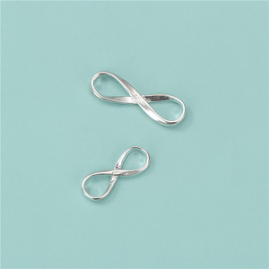 Breloque numéro 8 <span class=keywords><strong>E609</strong></span> avec anneau de saut permanent s925 en argent sterling cz pendentifs à breloques pour bijoux bricolage - Product Image 3