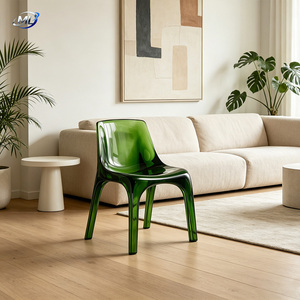 ML Transparent Tinted Resin Molded <b>Chair</b> Postmodern Living Room Furniture Solid Back Stackable Modern Design Home Furniture - Product Image 6