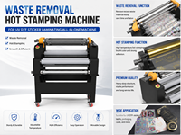 Machine de suppression des déchets UV DTF pour l'impression d'étiquettes en cristal, équipement de finition par laminage et estampage à chaud