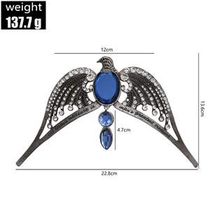 Nouveaux accessoires élégants en cristal argenté plaqué, inspirés de la couronne perdue de Ravenclaw, de la série Harry Potter. - Product Image 5