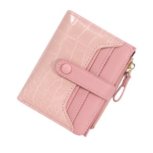 New Fashion Candy Pattern Luxury Unisex Slim Extra Thin Zipper Closure <b>Small</b> Wallet - Product Image 3