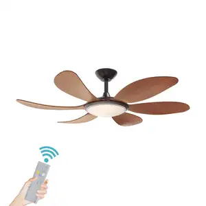 Decorative Remote Control Ceiling Fan Living Room Smart Switch Ceiling Fan With Light