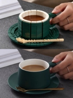 Taza de café DIY Brick-On con accesorio de cuchara personalizada, bloques de construcción MOC personalizados