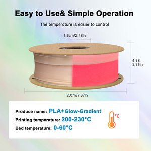 Filamento Luminoso LONQI de Color Blanco a Rojo Arcoíris de 1.75mm y 1kg, Filamento PLA Luminoso, Filamento PLA que Brilla en la Oscuridad para Impresora 3D - Product Image 5