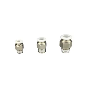 Pneumatic Push in Fittings Airtac Type PC Male Staight Brass Fitting