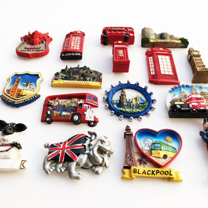 Vente en gros d'aimants décoratifs en résine peinte, souvenirs touristiques britanniques, aimants pour réfrigérateur - Product Image 1