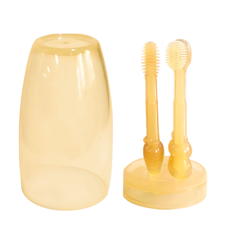 Set di spazzole per la pulizia orale in Silicone Super morbido per neonati per la pulizia dei denti e della lingua parte di forniture per bambini