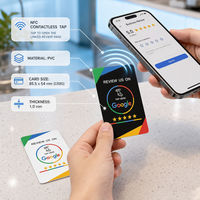 Carte NFC sans contact pour avis Google, carte de contrôle d'accès en PVC 85,5 x 54 mm, appuyez pour noter