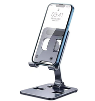 Prix usine Support de tablette en alliage d'aluminium Support de téléphone portable pliable réglable flexible universel de bureau