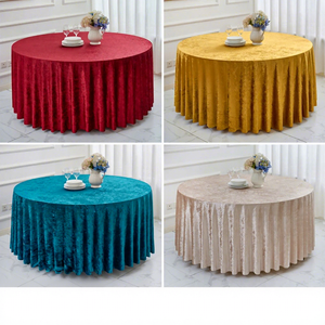 Tovaglia Moderna in Poliestere per Hotel, Spessa, Grande, Tinta Unita, in Velluto, per Banchetti Nuziali, Vendita all'Ingrosso - Product Image 3