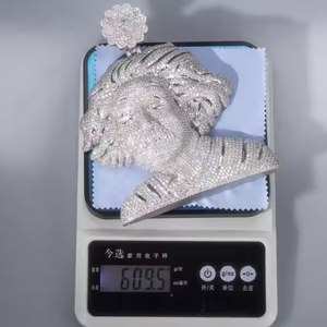 เครื่องประดับแฟชั่นลดราคา  จี้เพชรโมอิสซาไนต์สั่งทำพิเศษ เงินแท้ 925 ชุบทอง 18k  เพชรเม็ดเดี่ยวสำหรับผู้ชายและผู้หญิง - Product Image 4