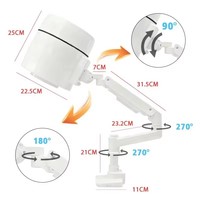 Aspirateur à ongles en plastique SN-D3 6W exclusif transfrontalier, aspiration puissante, conception à aspiration supérieure, éclairage intégré pour la beauté