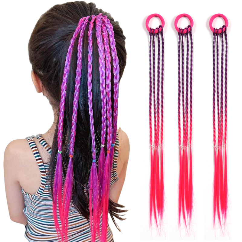 Kids Braids Style Synthetic Hair Ponytail with Beads New Design