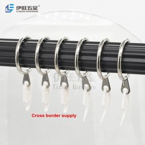 YIWANG crochet de rideau suspendu en plastique blanc rideau de douche crochets pour rideau de porte de fenêtre - Product Image 1