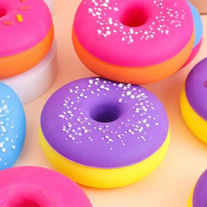2025 Unisex Kids Toy Hot Sale Creative Artificial Bread Pinch Slow <b>Rebound</b> Donut Factory Fancy TPR Grip for Ages 2-4 Years - Product Image 4