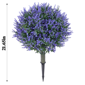 RUOPEI Boule de topiaire artificielle en gazon synthétique, lavande, résistante aux UV, éco-responsable, fausse <span class=keywords><strong>fleur</strong></span> violette pour <span class=keywords><strong>jardin</strong></span> extérieur et patio - Product Image 3
