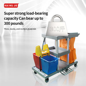 YJ seri keranjang utilitas multifungsi yang didorong dengan tangan bahan plastik untuk tas <span class=keywords><strong>Linen</strong></span> alat pembersih di ruang Hotel - Product Image 4