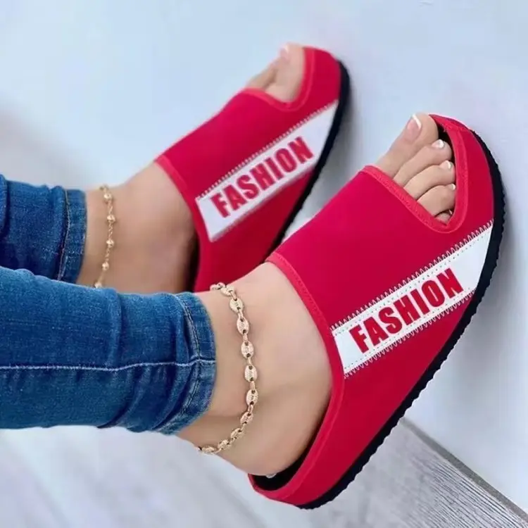 2023 Zomer Plus Size Vrouwen Modieuze Slippers Strand Roeping Outdoor Casual Slides Slip Op <span class=keywords><strong>Sandalen</strong></span> Ol Comfort Rubber Schoenen