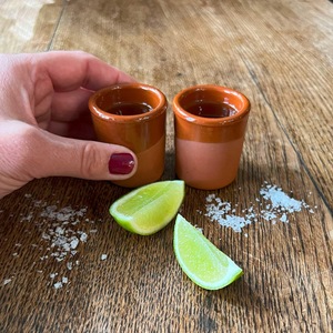 Vaso de Licor de Cerámica Roja Mexicana, Pequeño, sin Asa, para Tequila, Taza de Cerámica, Copas de Vino - Product Image 5